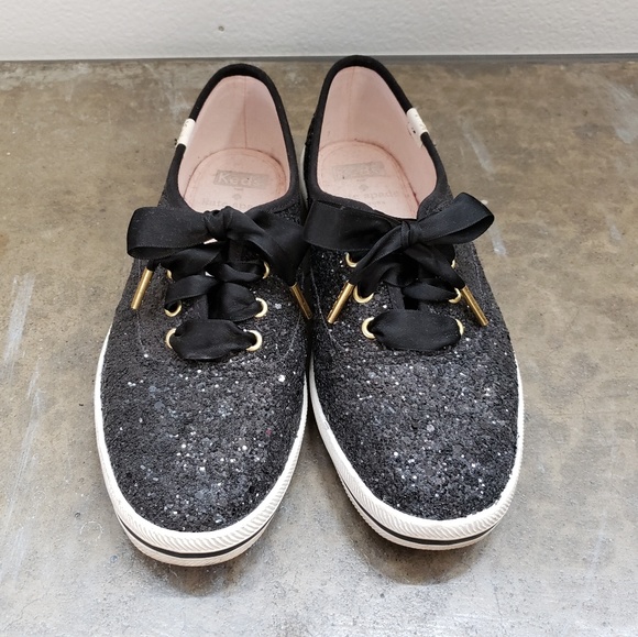 black glitter keds